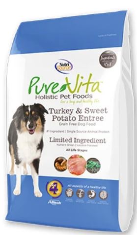 Pure Vita Turkey & Sweet Potato Grain Free Dog Food - Click Image to Close